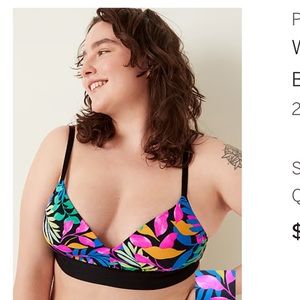 PINK by VS Wear Everywhere Wear Everywhere Wireless Push-Up Bra floral